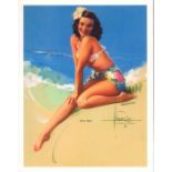 Rolf Armstrong 1953 Hawaiian Art Print, Sunny Skies
