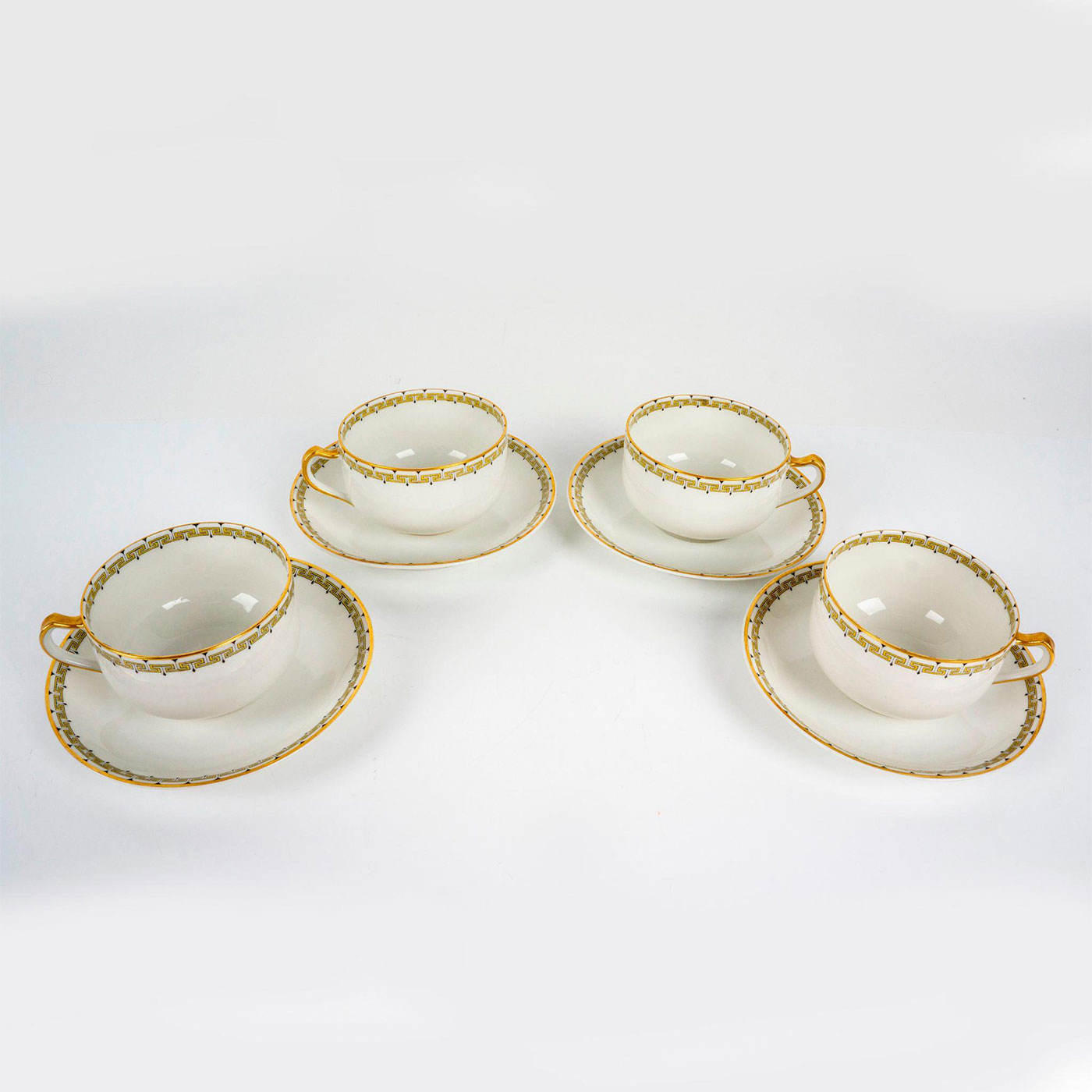 8pc Haviland Limoges Porcelain Cups and Saucers, Albany - Image 2 of 6