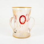 Antique Bohemian Glass Loving Cup