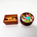 2pc Hand-made Wooden Souvenir Boxes for Small Treasures