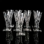 9pc Hawkes Crystal Cordial Glasses Mystic