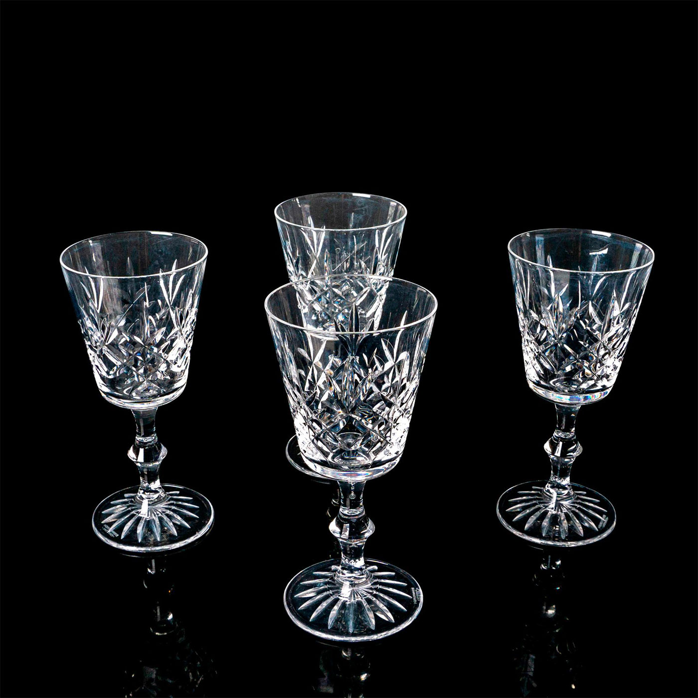 4pc Edinburgh Crystal Tay Cut Wine Glasses - Image 2 of 4