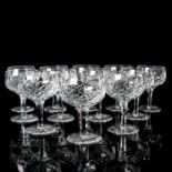 12pc Waterford Style Cut Crystal Champagne Glasses