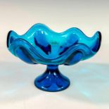 Vintage Viking Glass Cerulean Footed Candy Dish