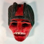 Mexican Hand Carved Wooden Wall Mask