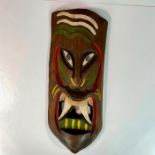 African Hand Carved Wooden Tribal Wall Mask