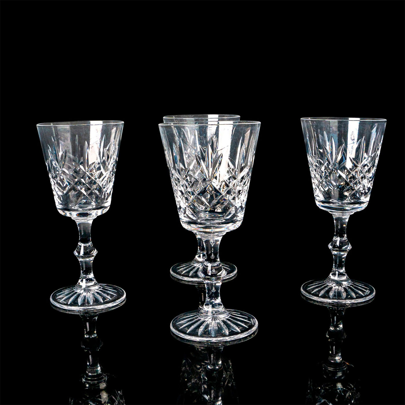 4pc Edinburgh Crystal Tay Cut Wine Glasses