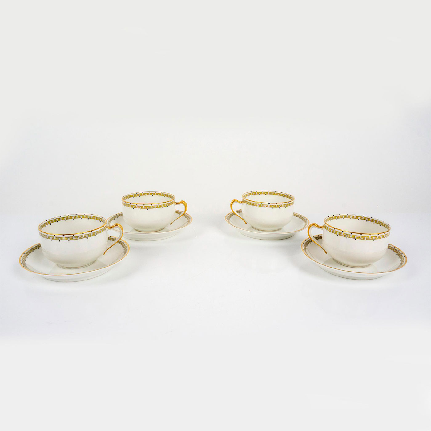 8pc Haviland Limoges Porcelain Cups and Saucers, Albany - Image 3 of 6