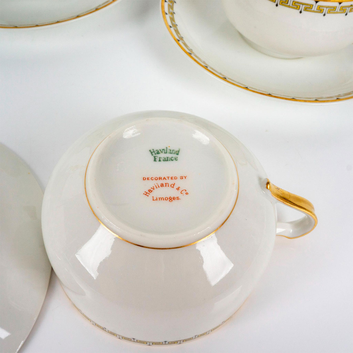 8pc Haviland Limoges Porcelain Cups and Saucers, Albany - Image 6 of 6