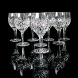 8pc Waterford Style Cut Crystal Wine Glasses