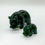 2pc Jade Bears with Fish from Canada