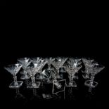 16pc Hawkes Crystal Champagne/Sorbet Glasses Mystic