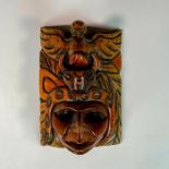 Hand Carved Wooden Tribal Wall Mask