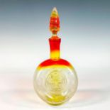 Vintage Amberina Glass Decanter with Stopper