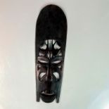 African Hand Carved Wooden Tribal Wall Mask