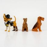 3pc Grouping of Ceramic and Resin Dog Figurines