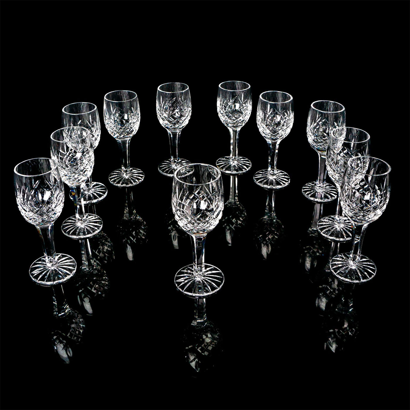 11pc Waterford Style Cut Crystal Shot Glasses - Image 2 of 3