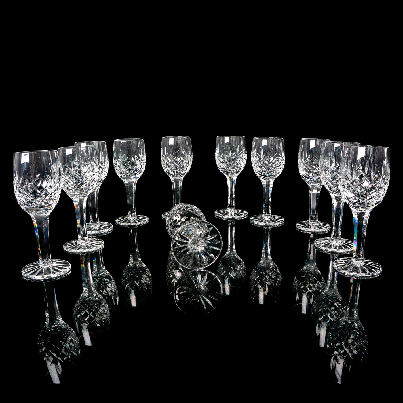 11pc Waterford Style Cut Crystal Shot Glasses - Image 3 of 3