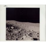 NASA Apollo 14 Photo looking across the Lunar Valley on the Moon.