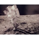 NASA Apollo 14 Photo, Edgar Mitchell Moon Walk