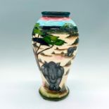 Moorcroft Pottery Trial Rhino Vase, Lukimbi