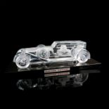 Daum Crystal Sculpture + Base, Limousine Imperial