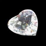 Clear Heart Paperweight - Swarovski Crystal Paperweight