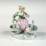 Andrea by Sadek Porcelain Figurine, Salt Cellars