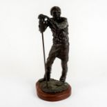 Gary Herbert Signed Bronze Sculpture, Native American Man