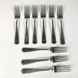 9pc Simpson Hall Miller & Co. Sterling Silver Forks