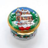 Halcyon Days Enamel Treasure Box, Christmas 1991