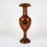 Vintage Indian Brass Enamel Vase