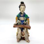 Chinese Ceramic Figure, Man with Instrument
