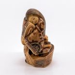 Japanese Inked Resin Netsuke Figurine