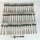 49pc Westmorland Salad Forks, Milburn Rose