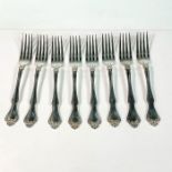 8pc Westmorland Sterling Silver Forks, George and Martha