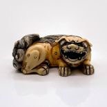 Japanese Miniature Resin Komainu Figurine