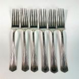 6pc Simpson Hall Miller & Co. Sterling Silver Forks