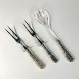 3pc Westmorland Sterling Silver Salad + Carving Utensils