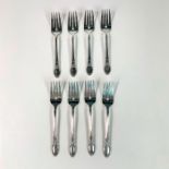 8pc WM A. Rogers Oneida LTD Silverplate Salad Forks