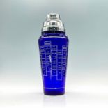 Hazel Atlas Cobalt Blue Cocktail Shaker with Recipes