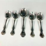 5pc Westmorland Sterling Silver Spoons, George and Martha