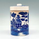 Blue Willow Ceramic Lidded Tea Caddy