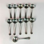 11pc Sterling Silver Cream Soup Spoons