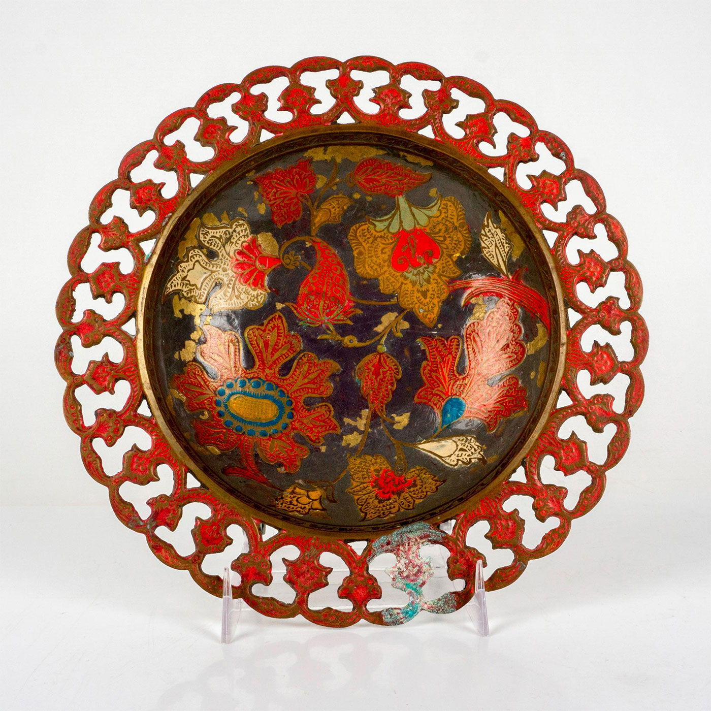 Vintage Indian Cloissone Decorative Bowl
