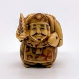 Japanese Inked Resin Netsuke Figurine