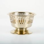 Vintage Nickel Silver Small Footed Decorative Bowl