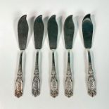 5pc Westmorland Sterling Silver Butter Knives, Milburn Rose