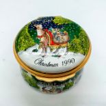 Halcyon Days Enamel Treasure Box, Christmas 1990