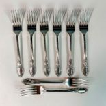 8pc WM. A Rogers Oneida LTD Silverplate Forks